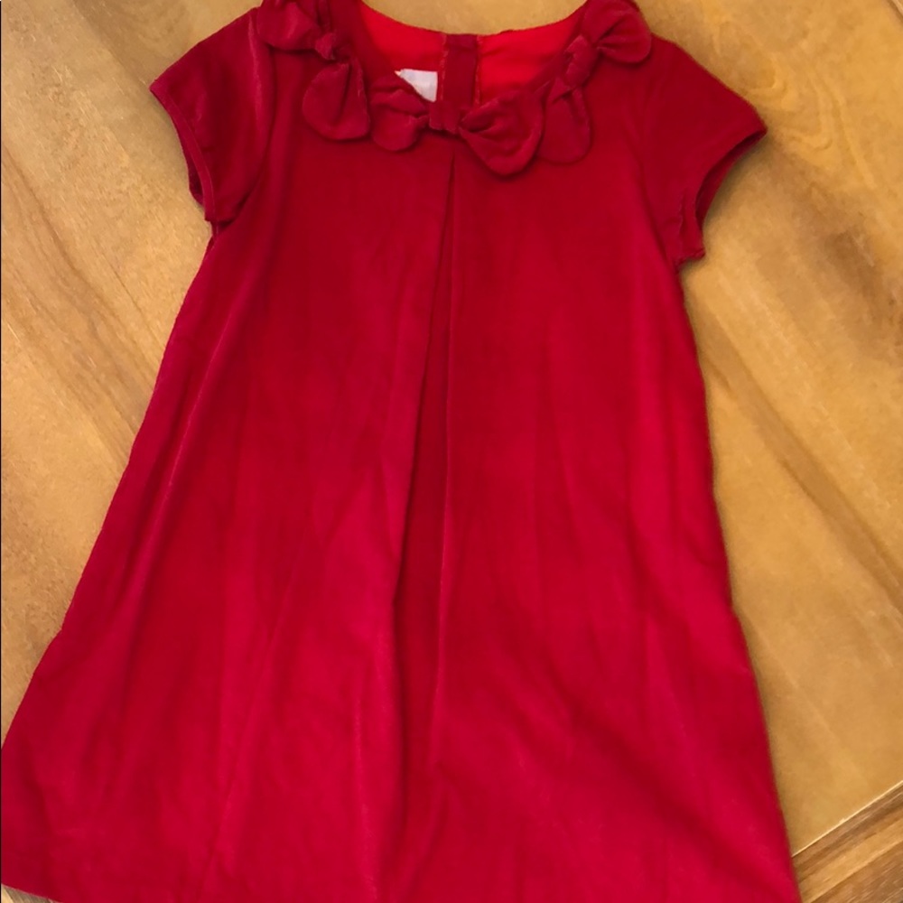 BELLA BLISS red corduroy bow dress ❤️